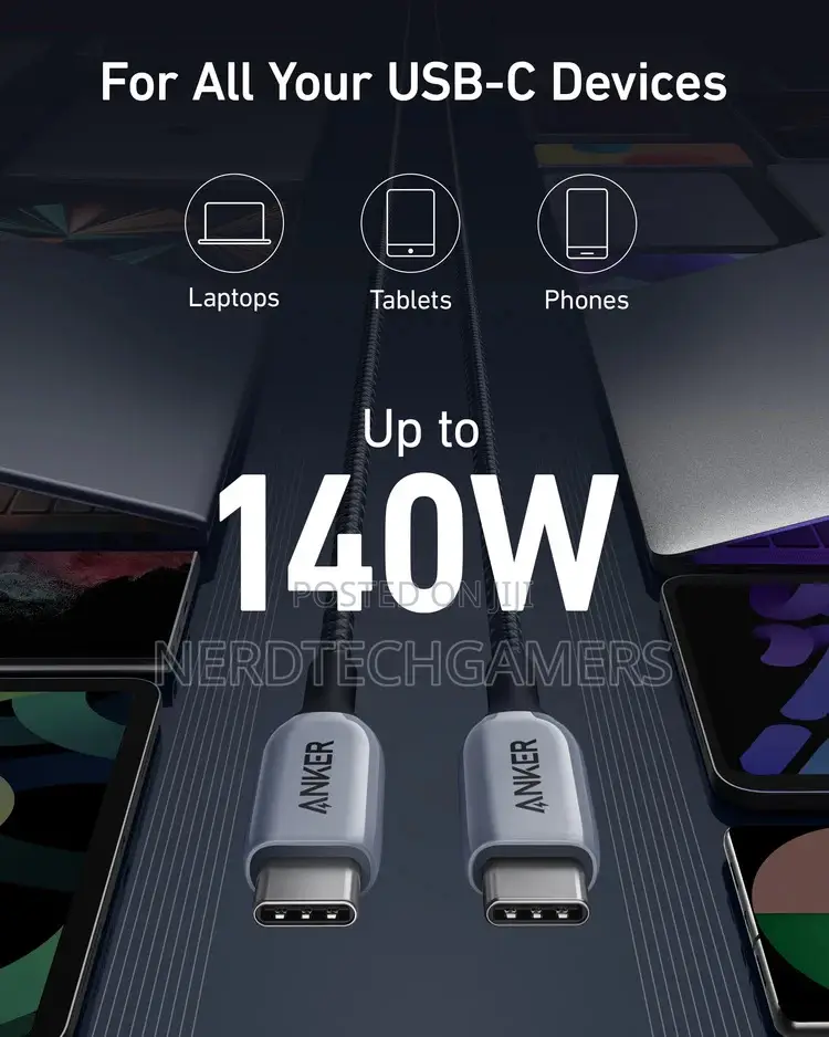 Anker 765 USB-C To USB-C Cable (140W Nylon)
