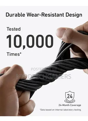 Anker USB C to C Cable (240W, 3 Ft), Bio-Braided Fast Charge