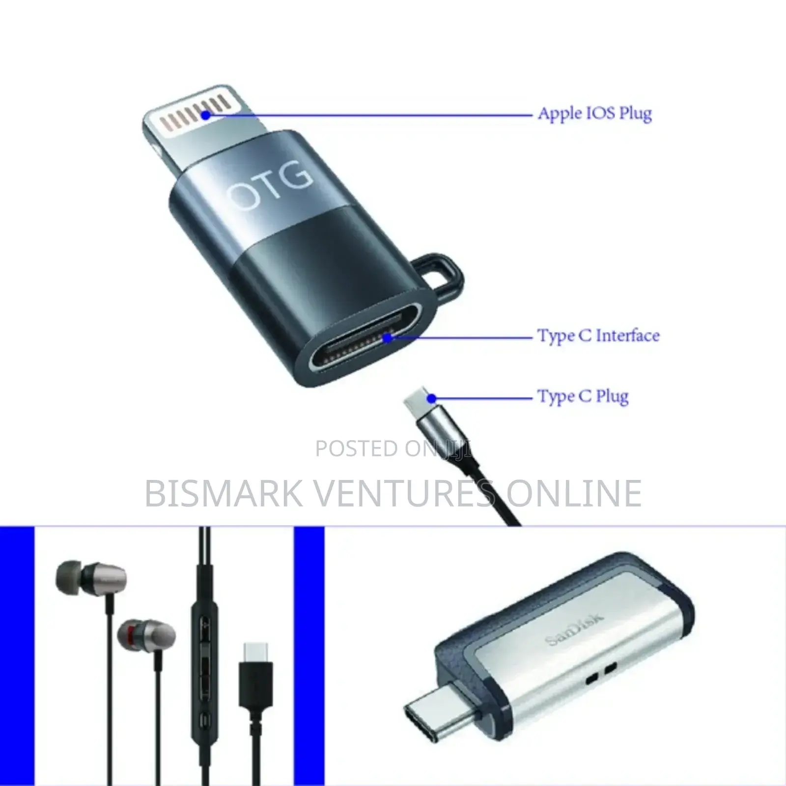 Type C To Lightning OTG Adapter For iPhone iPad
