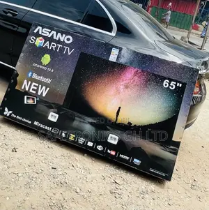 Brand New (Black) 65 Inch Smart Led Asano UHD Tv 
