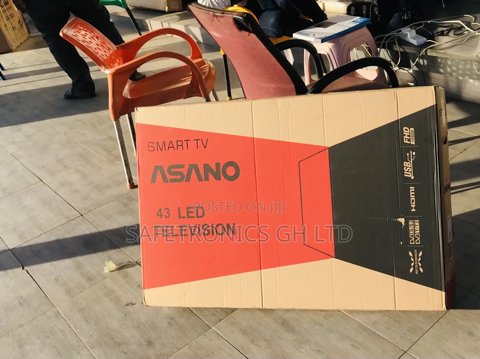  43 Inch Smart Led Asano (Black) Authentic New Tv 