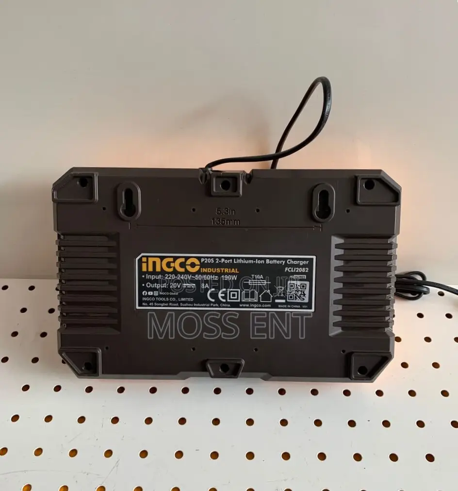 Ingco P20s 2-Port Lithium-Ion Battery Charger - Fcli2082