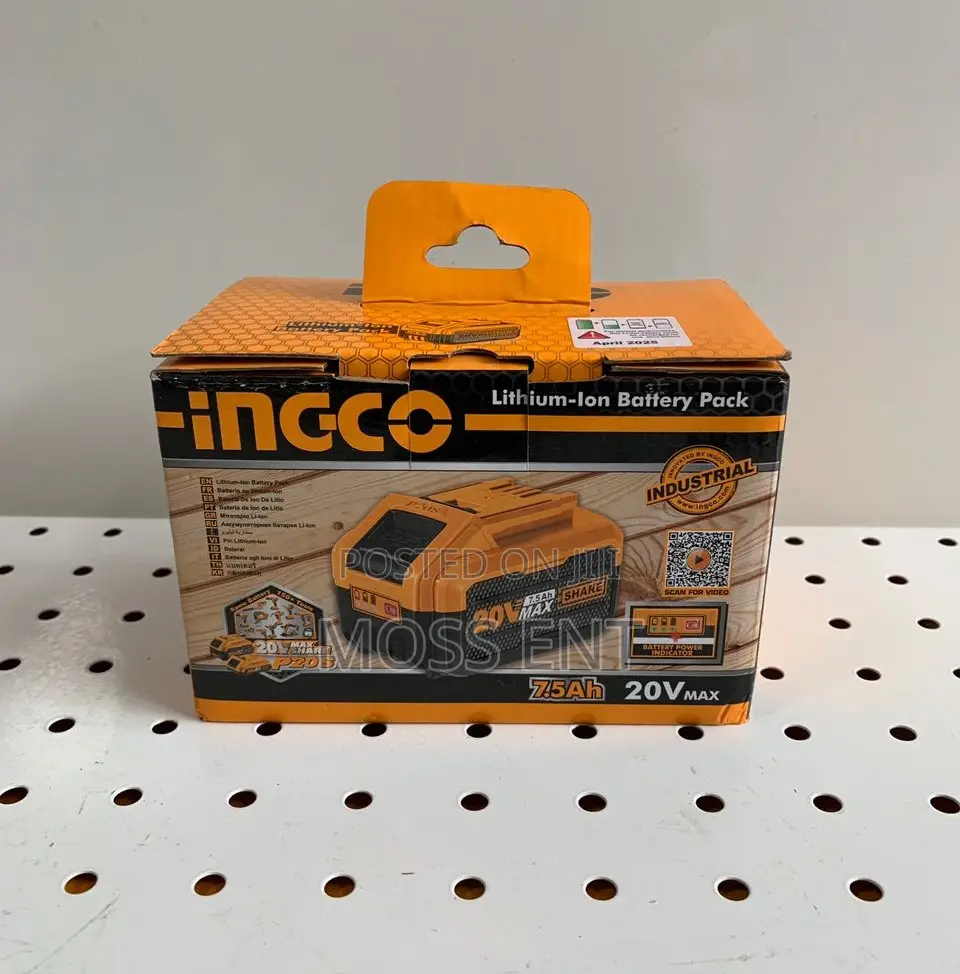 Ingco Lithium-Ion Battery Pack 20v 7.5ah - C20 - Fbli2075