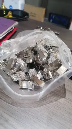 Cat6 Shielded Rj45 Plug Connector Metal Silver