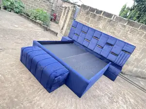 King Size Bed Frame and Ottoman With Side Drawers