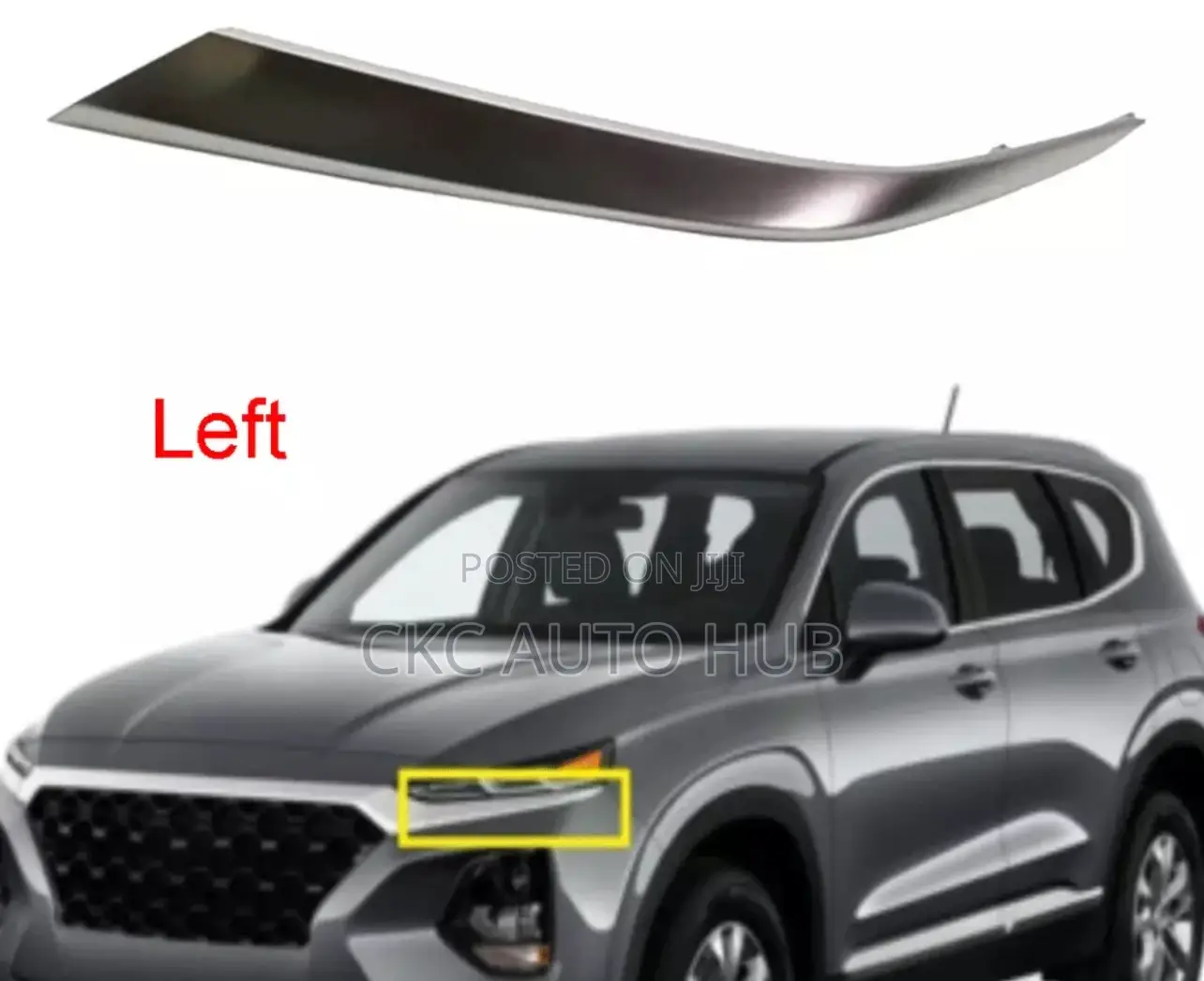 Santafe 2019 2020 2021 Bonnet Moulding