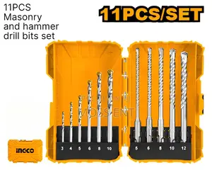 11pcs Masonry and Hammer Drill Bits Set - Akdl31101