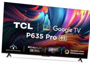 Uniquely Designed Tcl(Black)65p635 65” HDR Android Tv.