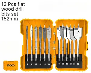 12 PCS Flat Wood Drill Bits Set 152mm - Akdl1201