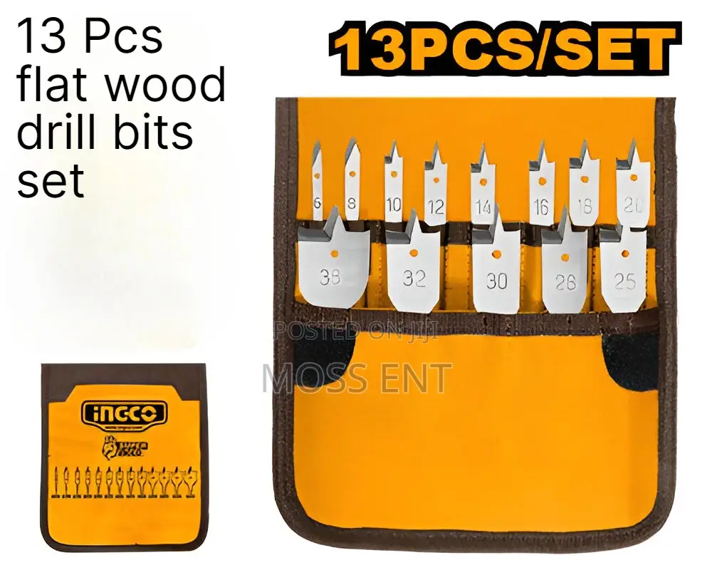 13 PCS Flat Wood Drill Bits Set - Akd41301