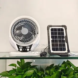 Rechargeable Fan Light With Solar Panels