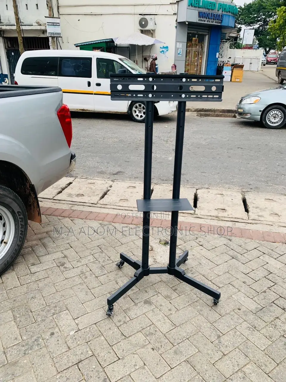 Authentic Mobile Tv Stand With Wheels for 32-70 Tv(Black).