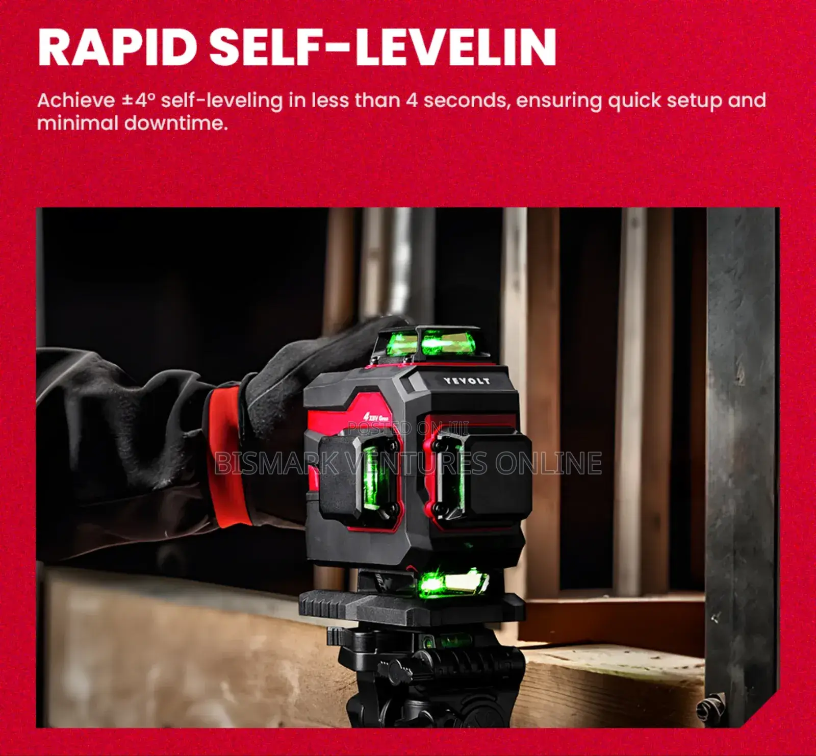 Laser Level 4D 16-Line Green Beam