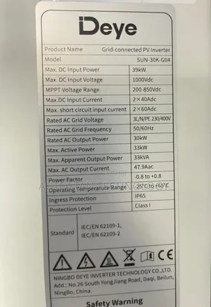 30kw GRID-TIE Inverter