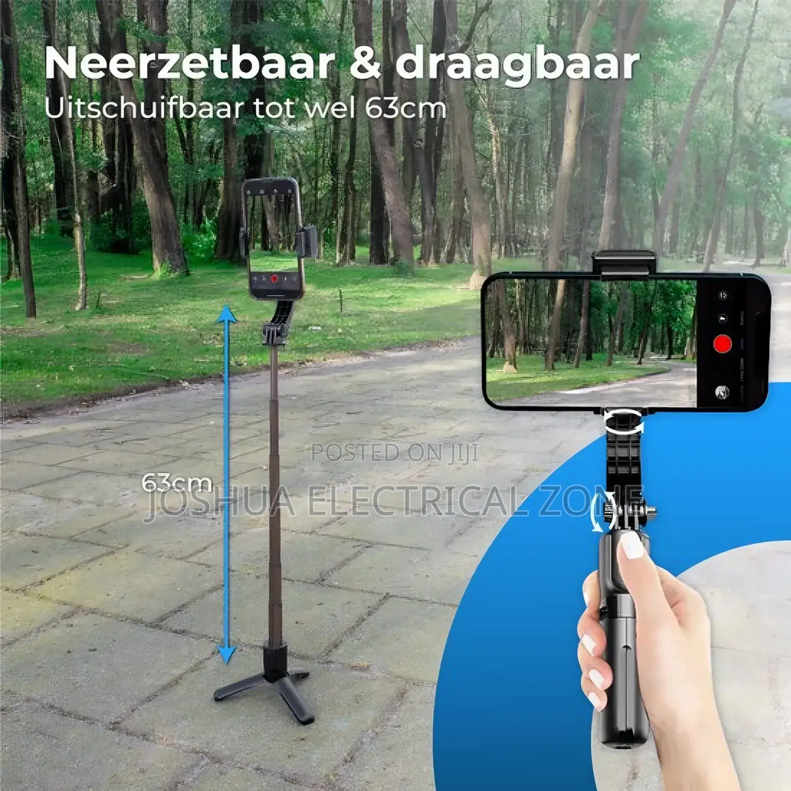 L18S Mini's 3-in-1gimbal Stabilizer, Selfie Stick,And Tripod