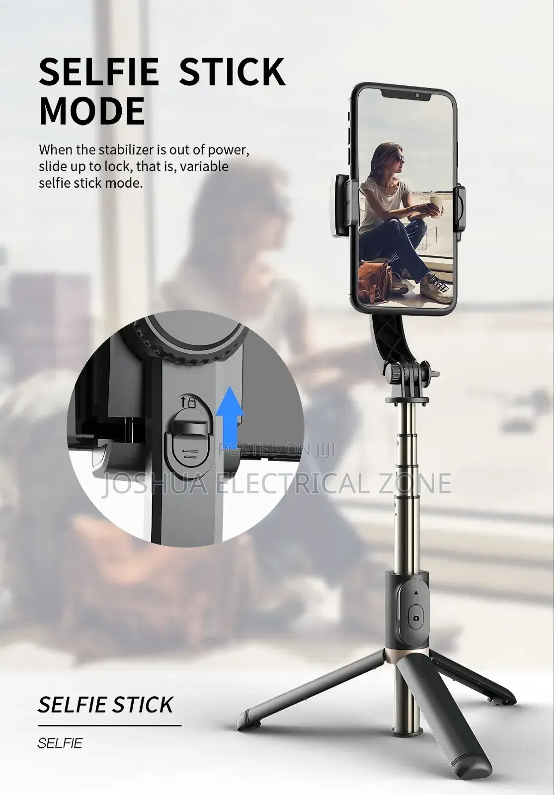 L18S Mini's 3-in-1gimbal Stabilizer, Selfie Stick,And Tripod