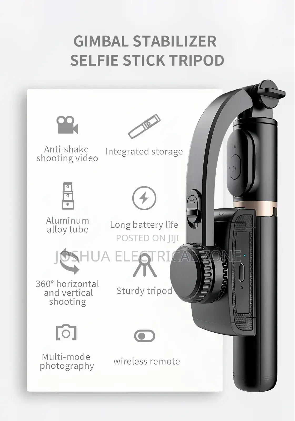 L18S Mini's 3-in-1gimbal Stabilizer, Selfie Stick,And Tripod