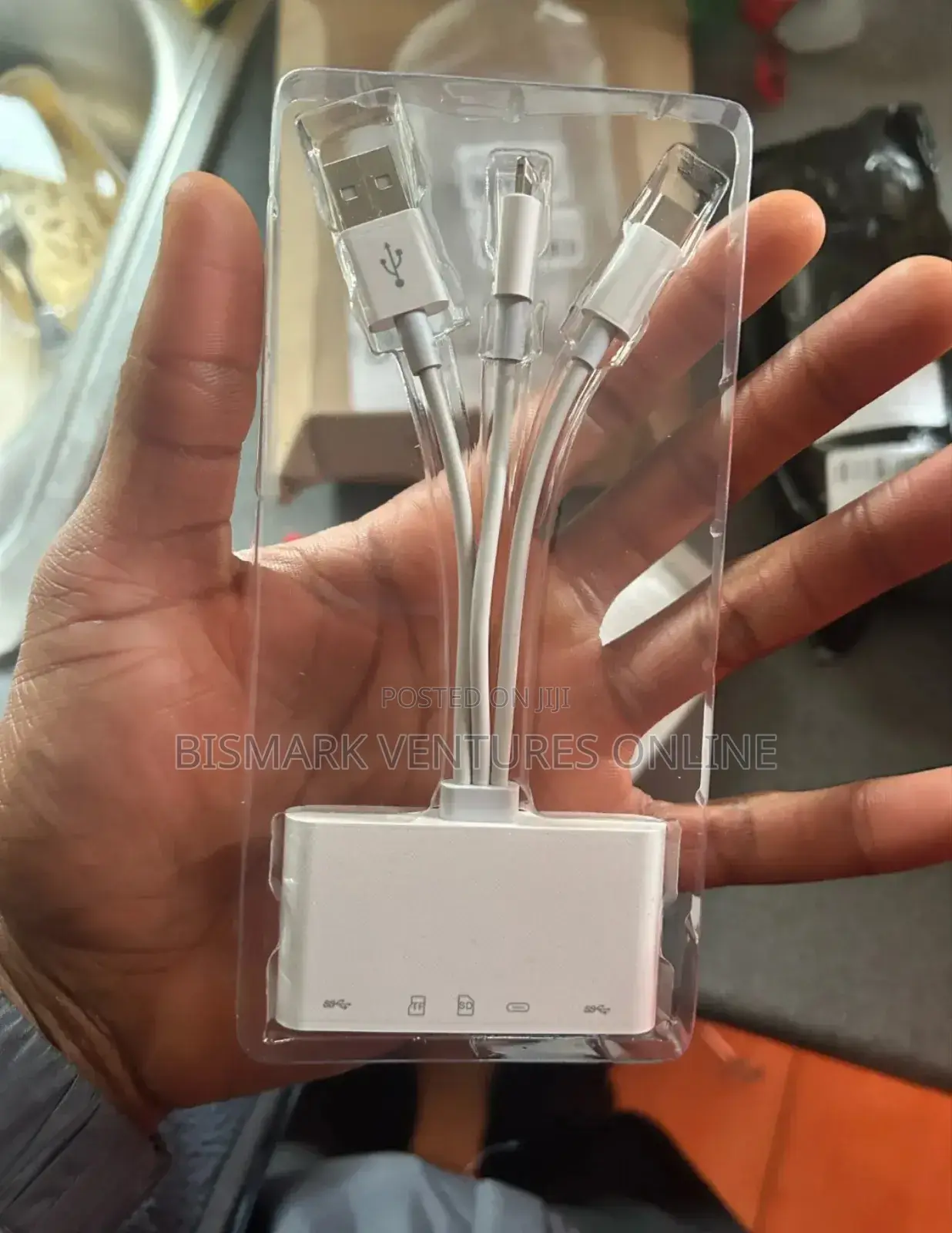 5in-1 iPhone Memory Card Reader, USB OTG Adapter SD/TF Card