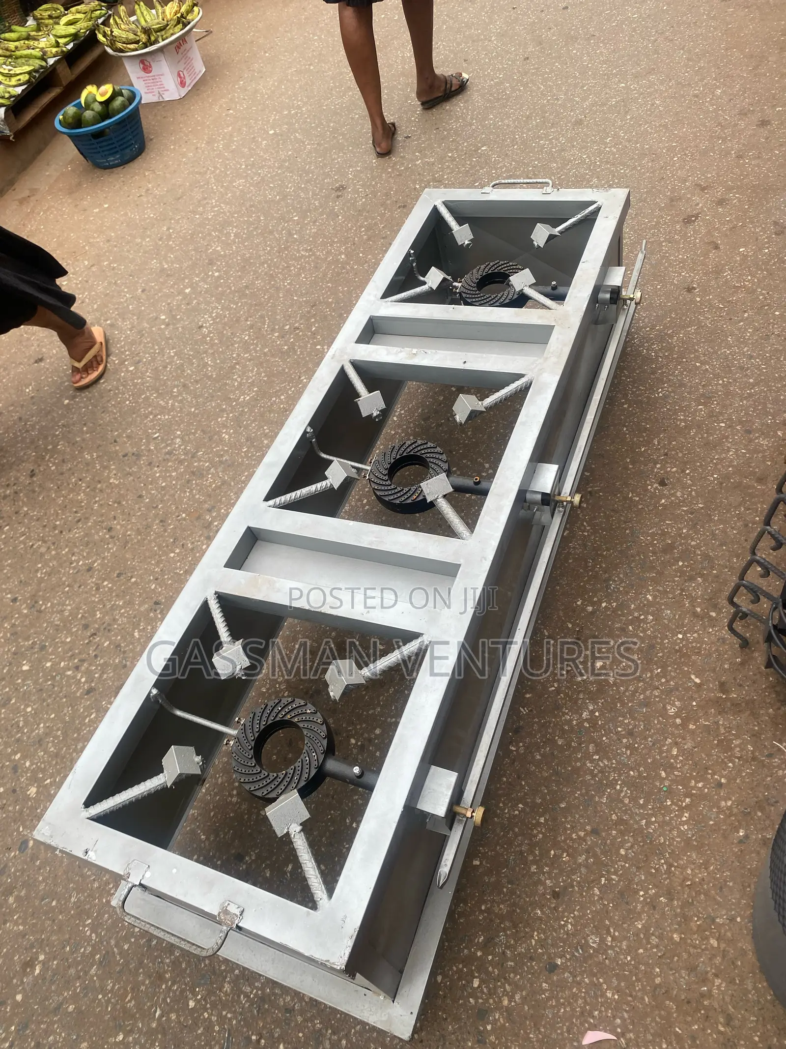 3 Burner Galvanized Steel Commercial Local Stove