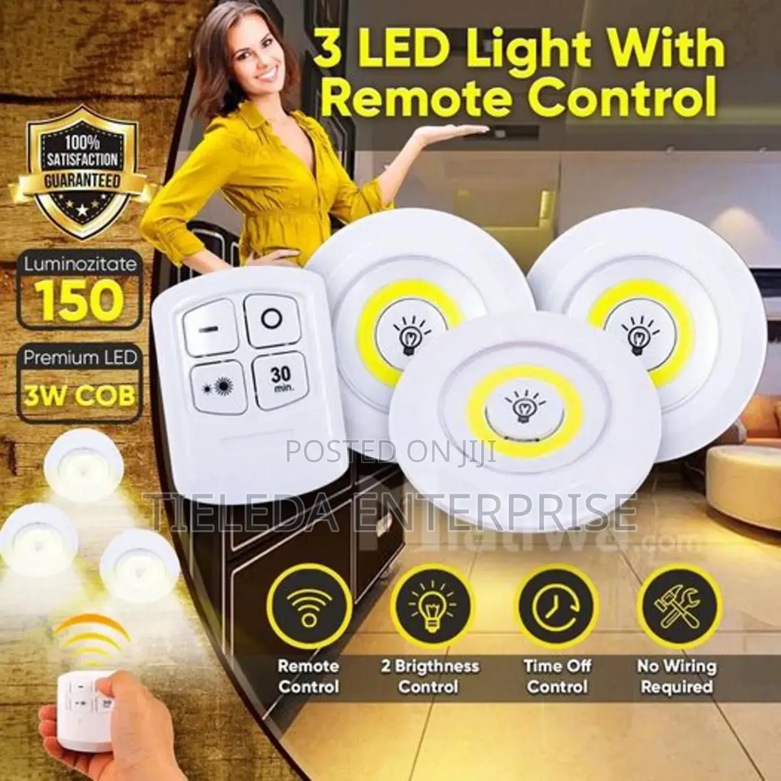 3led Light With Remote Controller