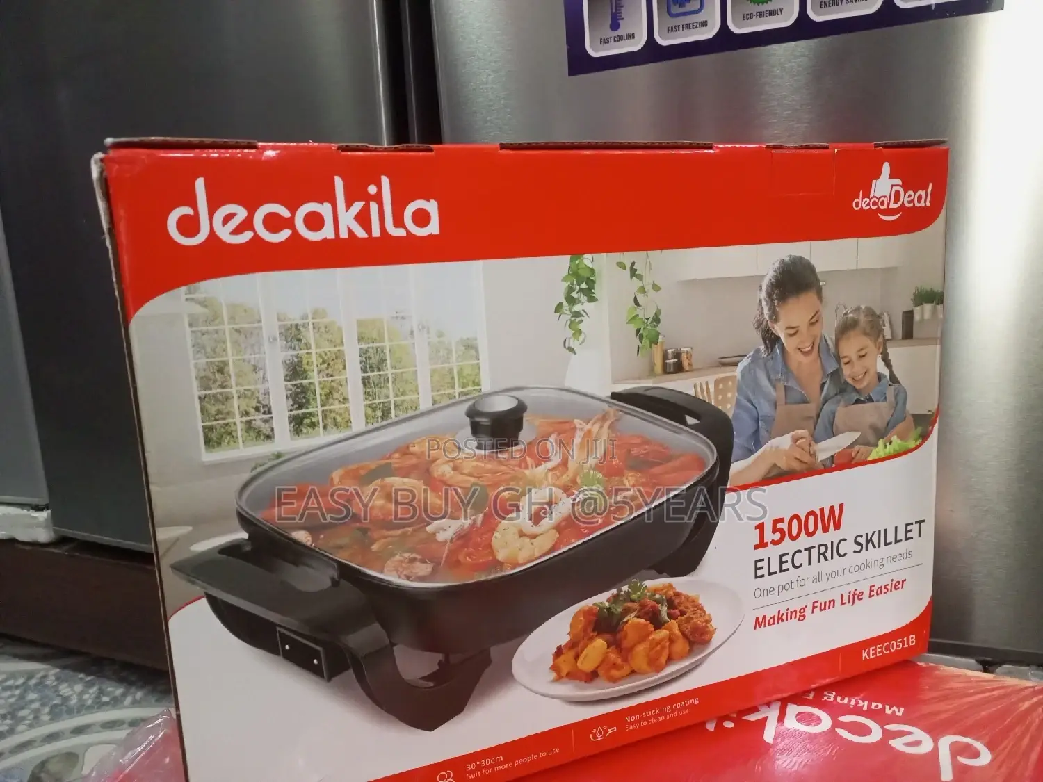 Decakila Electric Skillet 1500watts Fast Cooking Dinner