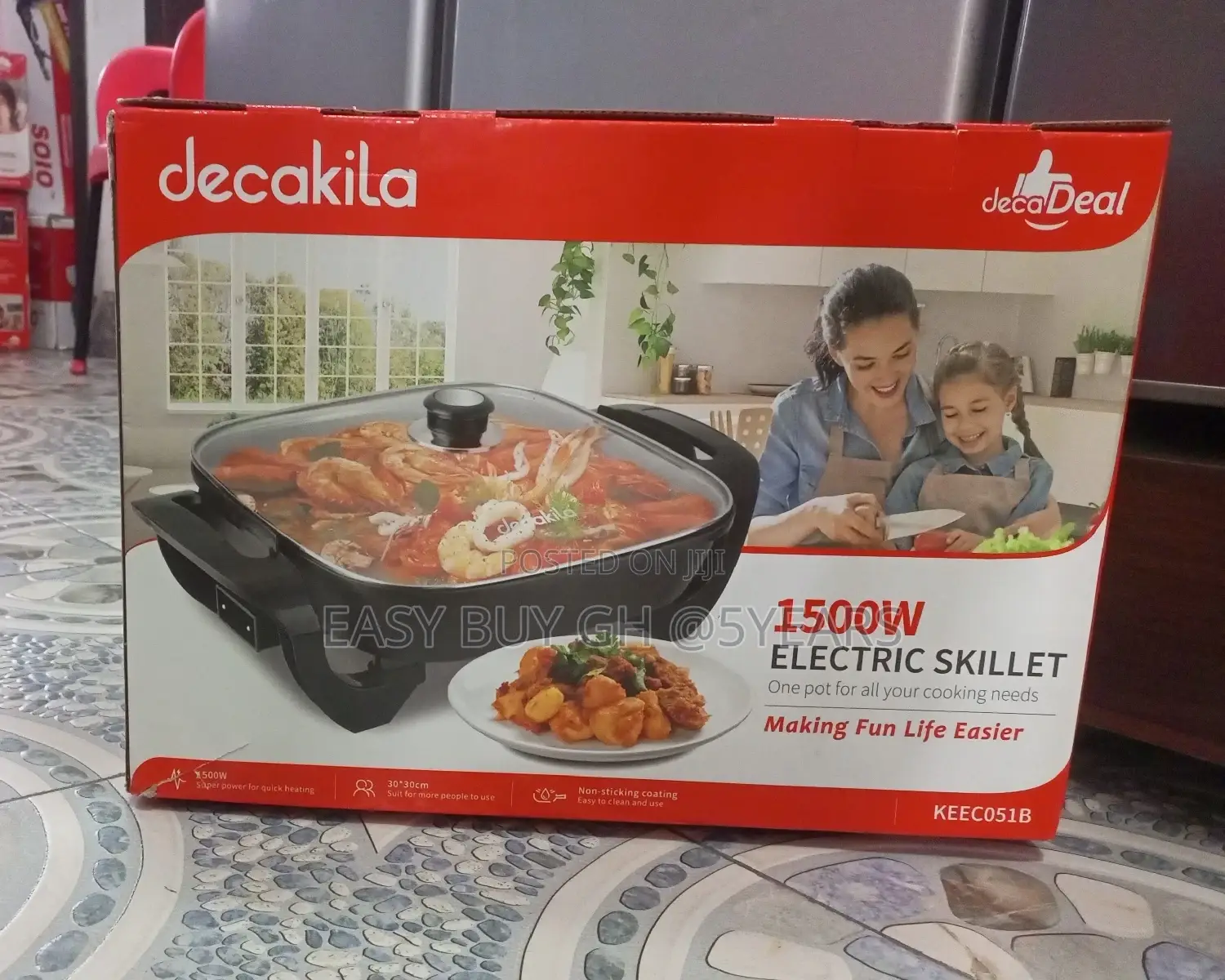 Decalife Electric Skillet Super Quick 1500watts