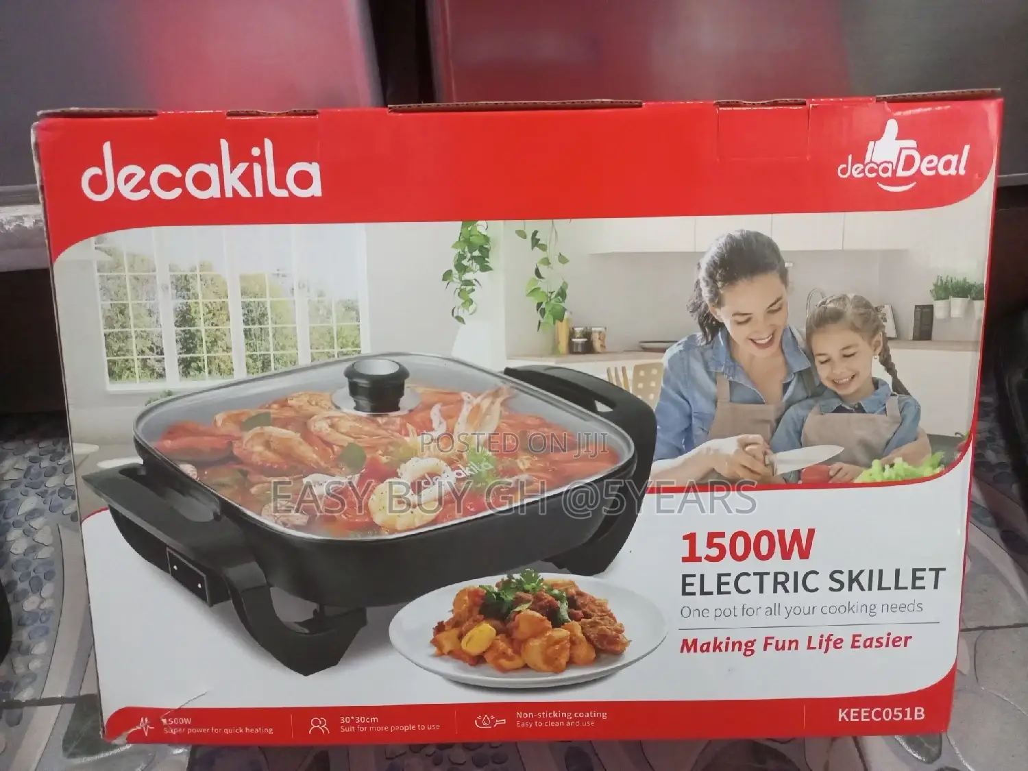 Brand New Electric Skillet Super Power Heating 1500watts
