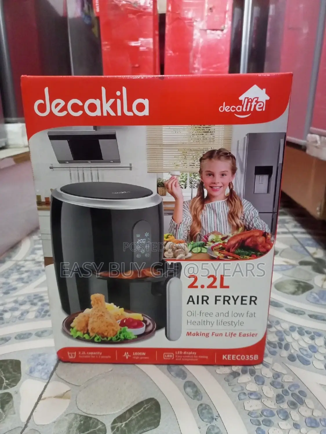 Decakila 2.2liters Air Fryer 1000watts High Power