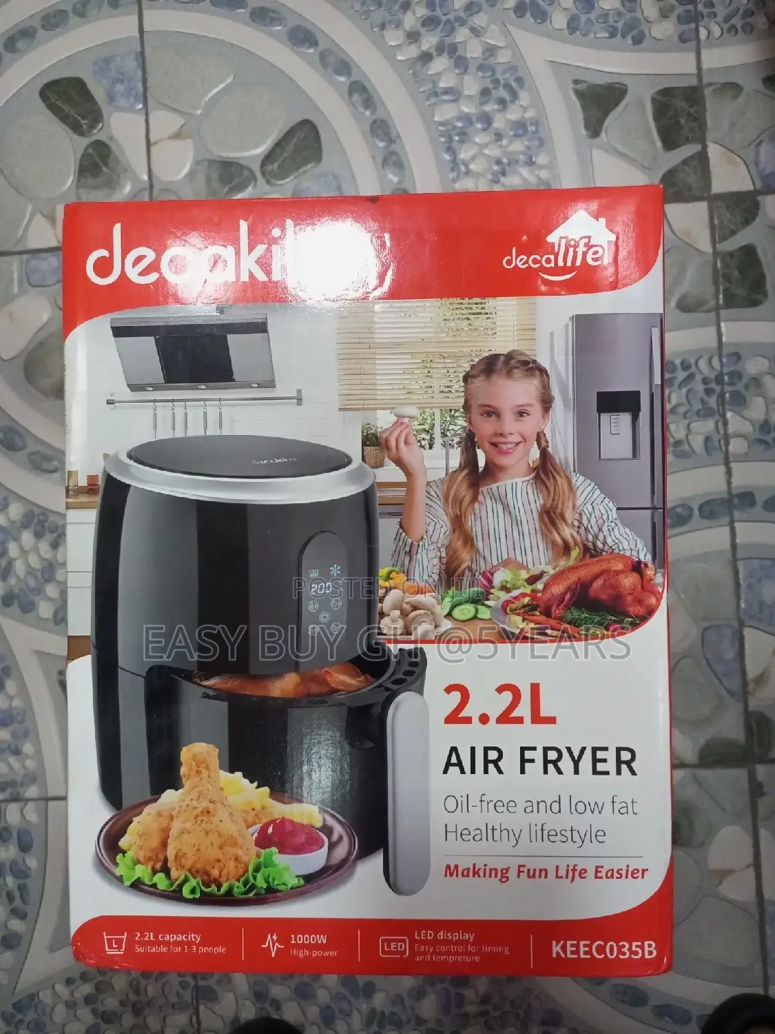 Led Display 2.2liters Air Fryer 1000watts