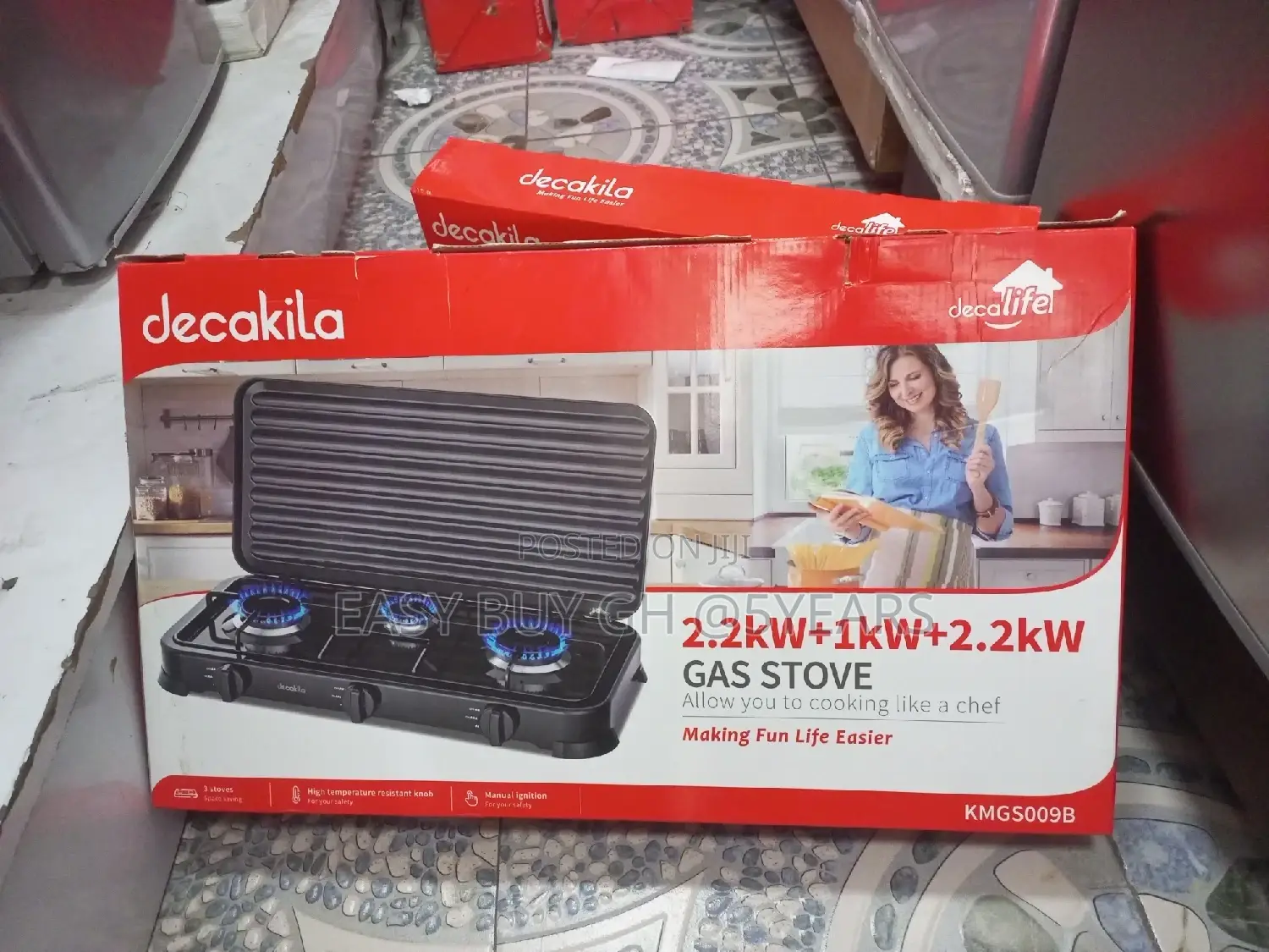 Decakila 3 Stove Gas Stove 2.2watts