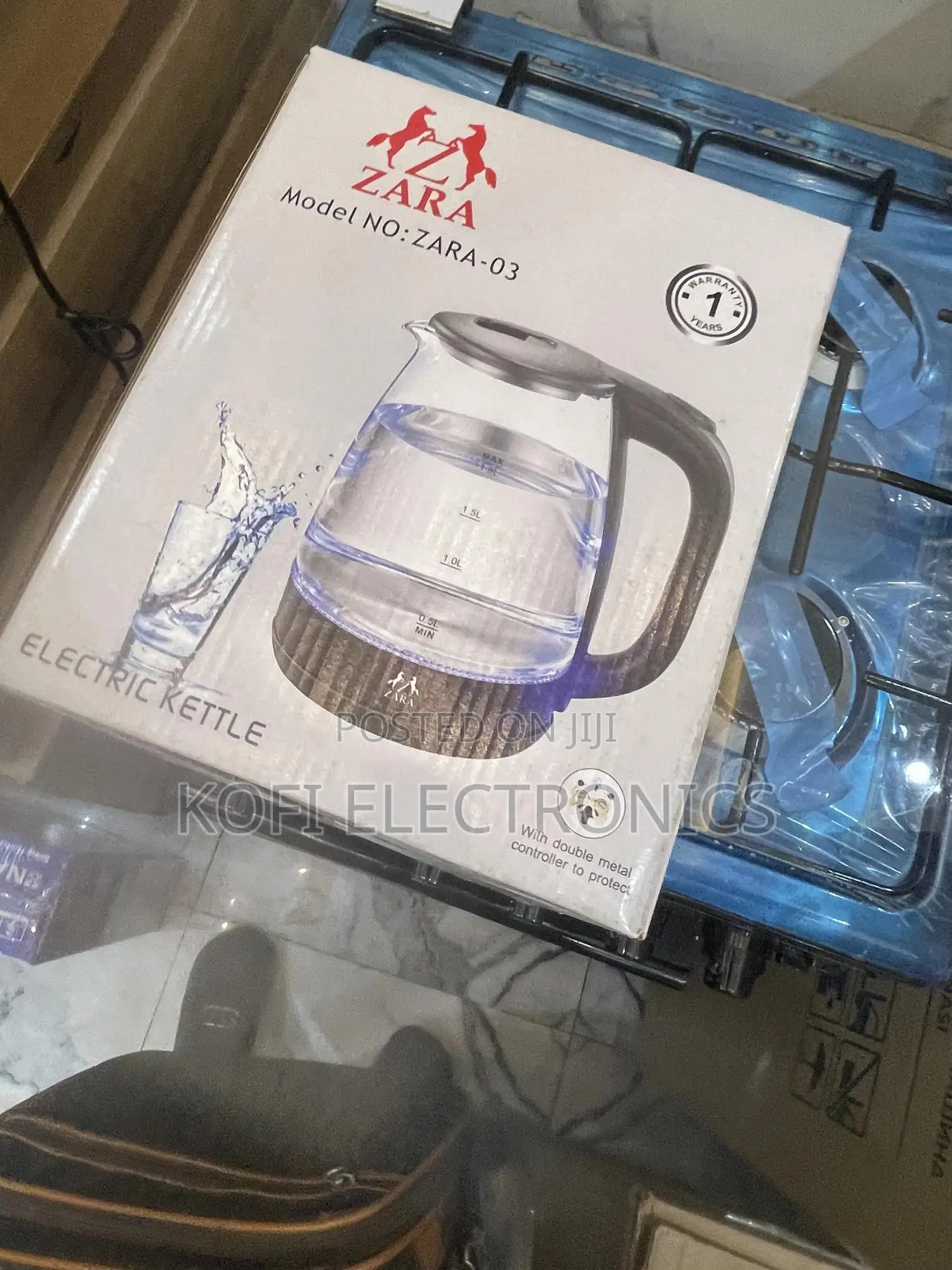 High-Quality Borosilicate GLASS Design Zara Kettle