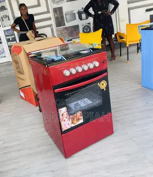Volcano 50x50 Oven and Grill Gas Oven 4 Burner(Red).
