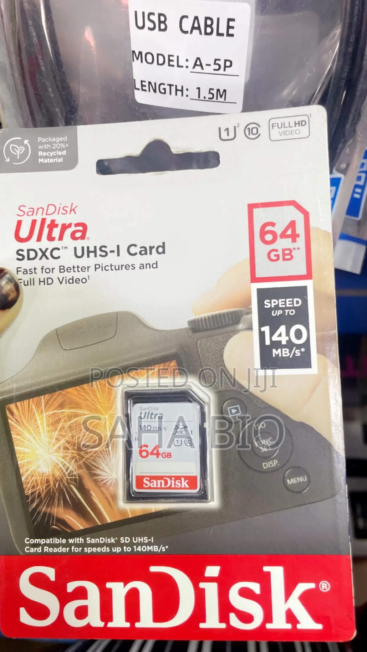 Sandisk Ultra SDHC Camera Memory Card 64gb