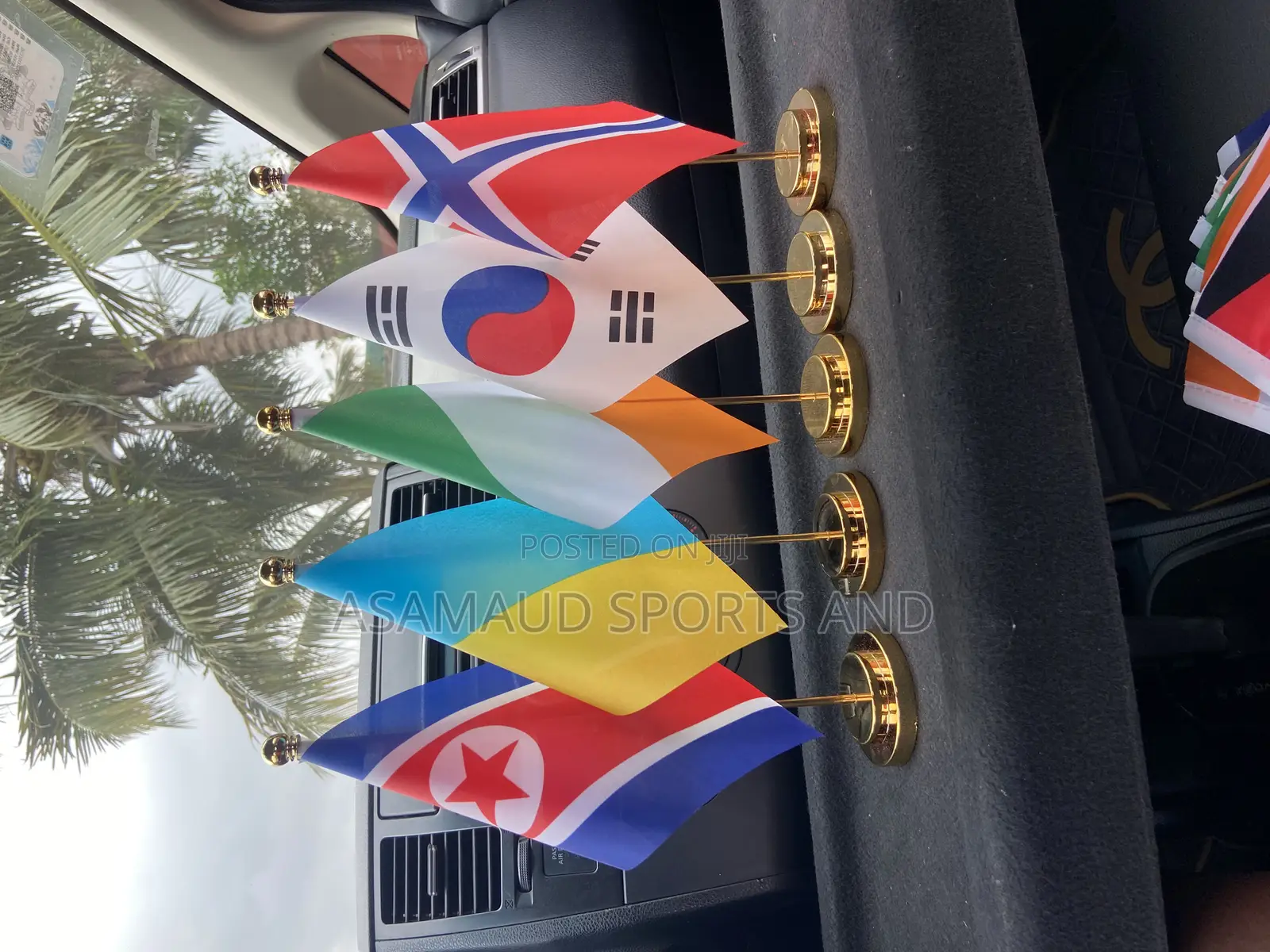 Office Desktop Flag Gold Stand for Office Decoration