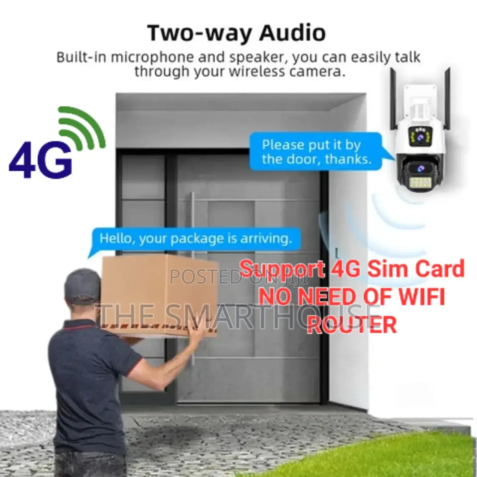 Smart 4G Dual-Lens CCTV Camera ( No Router Needed)