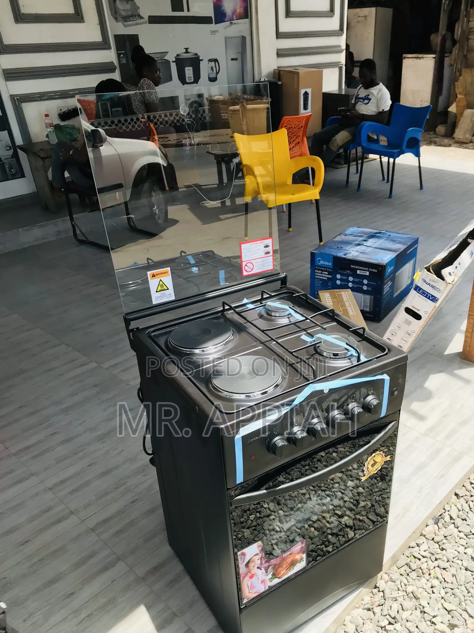 Volcano 2 Electric Pans, 2 Gas Burner, Lamp/Light Inbuilt