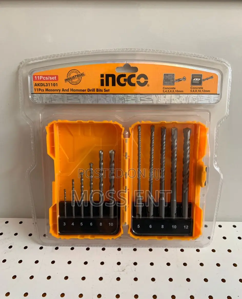 11pcs Masonry and Hammer Drill Bits Set - Akdl31101