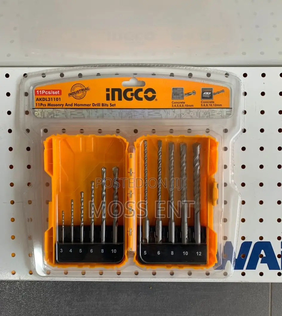 11pcs Masonry and Hammer Drill Bits Set - Akdl31101