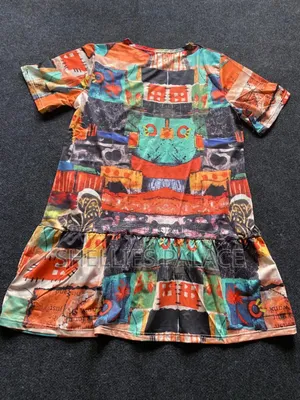 Women Dress Ladies Skirt Printed Literary Mid Length