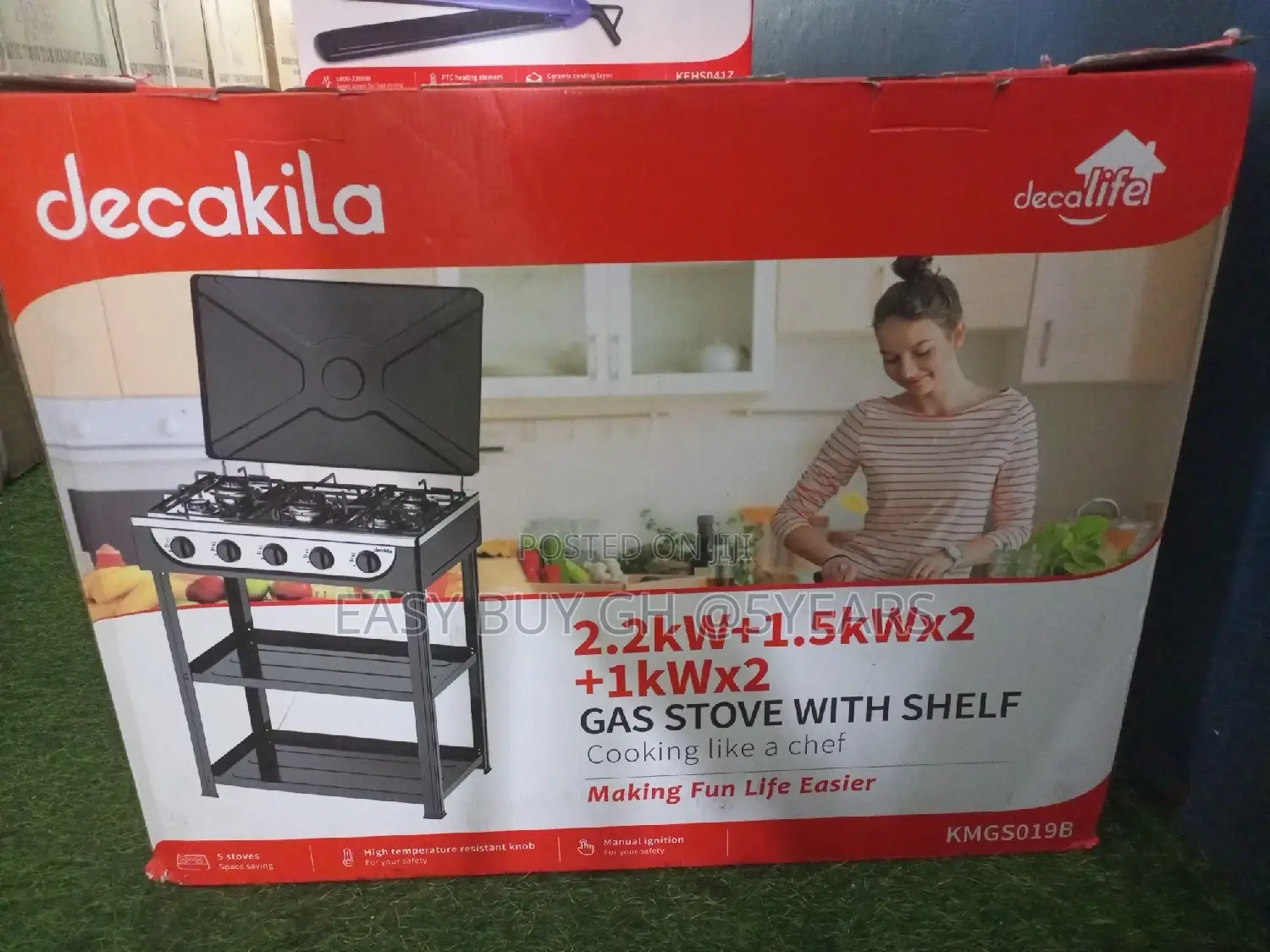 Gas Stove With Shelf 2.2kw 5 Stove