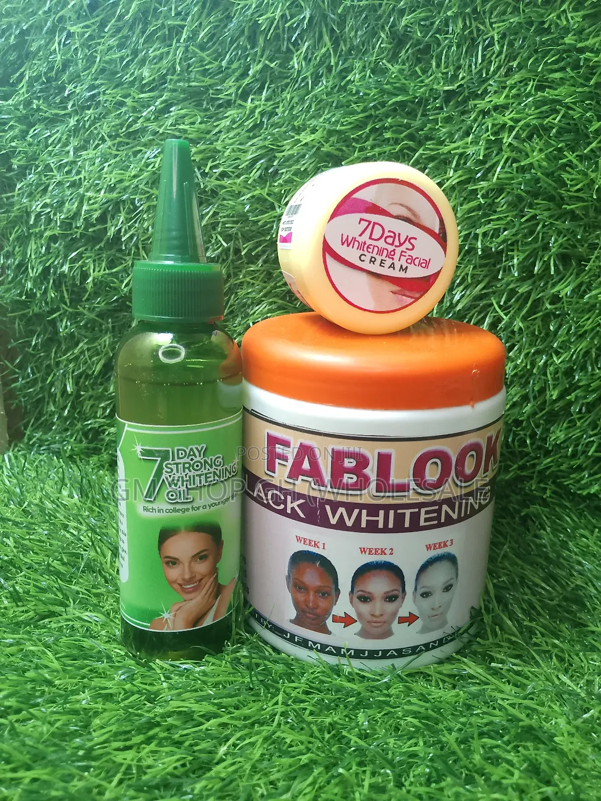 Fablook Black Soap, Face Cream, 7days Whitening Oil.(GH8765)