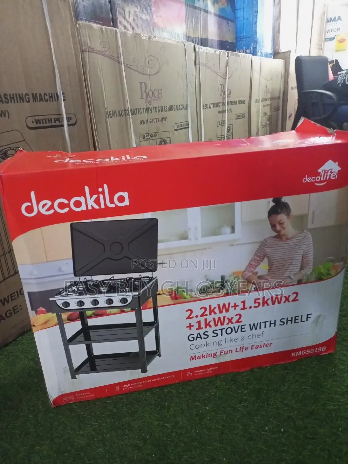 Gas Stove With Shelf Space Saving Microwave