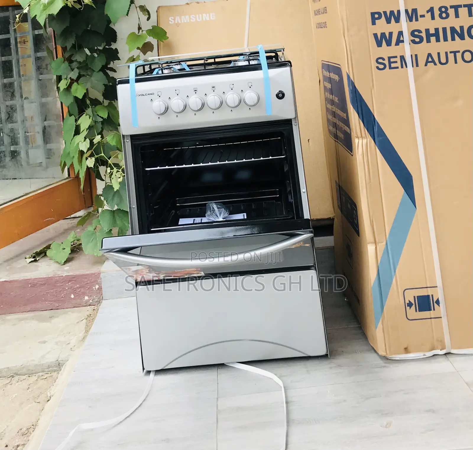Volcano (Gray) 4 Gas Oven/Grill 50by50 Authentic Burner 