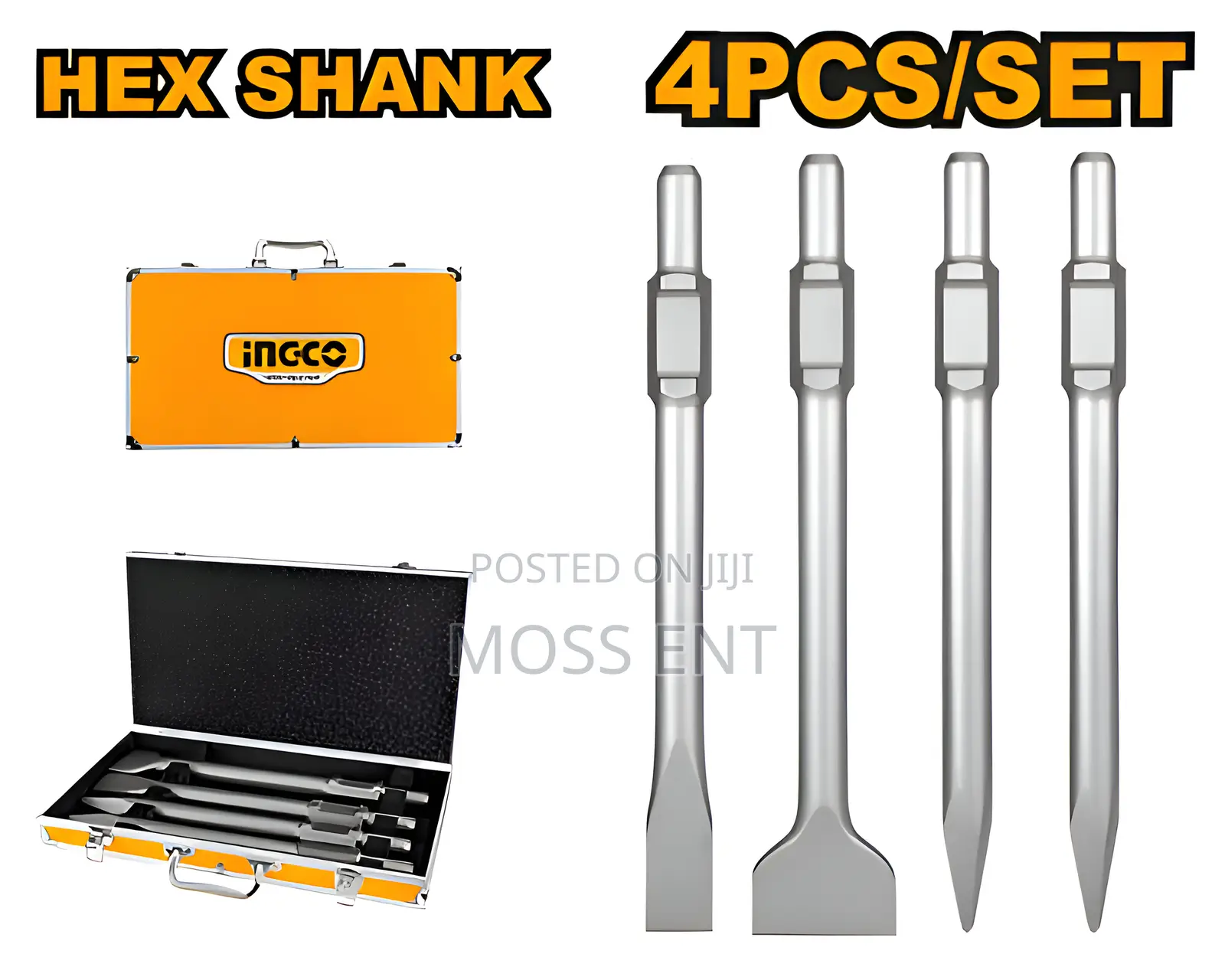 Ingco Hex Chisel 4pcs Set - DBC