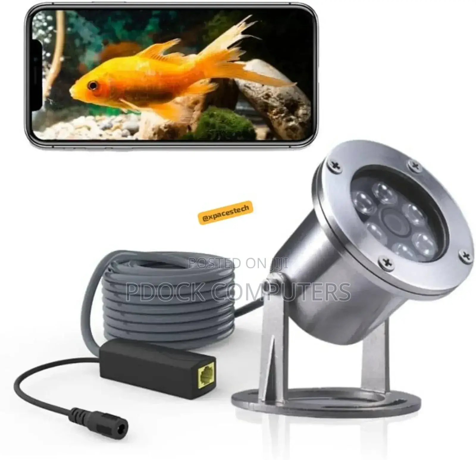 CCTV Underwater Stainless Steel IP68 5MP POE IP Pond Camera