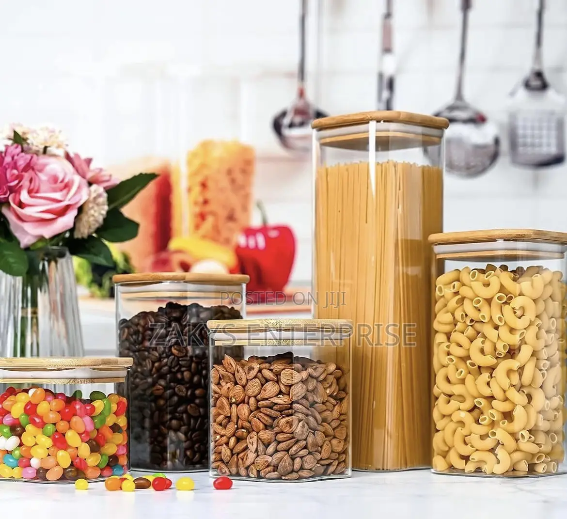 Acrylic Storage Jars 5pcs
