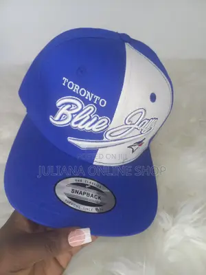 Photo - Blue and White Baseball Caps
