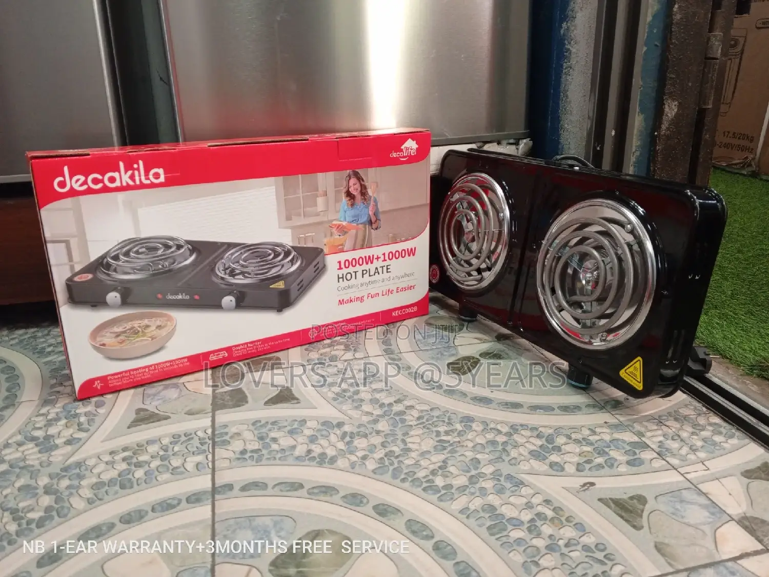 1000W+1000W Decakila Double Hot Plate Double Hot Plate