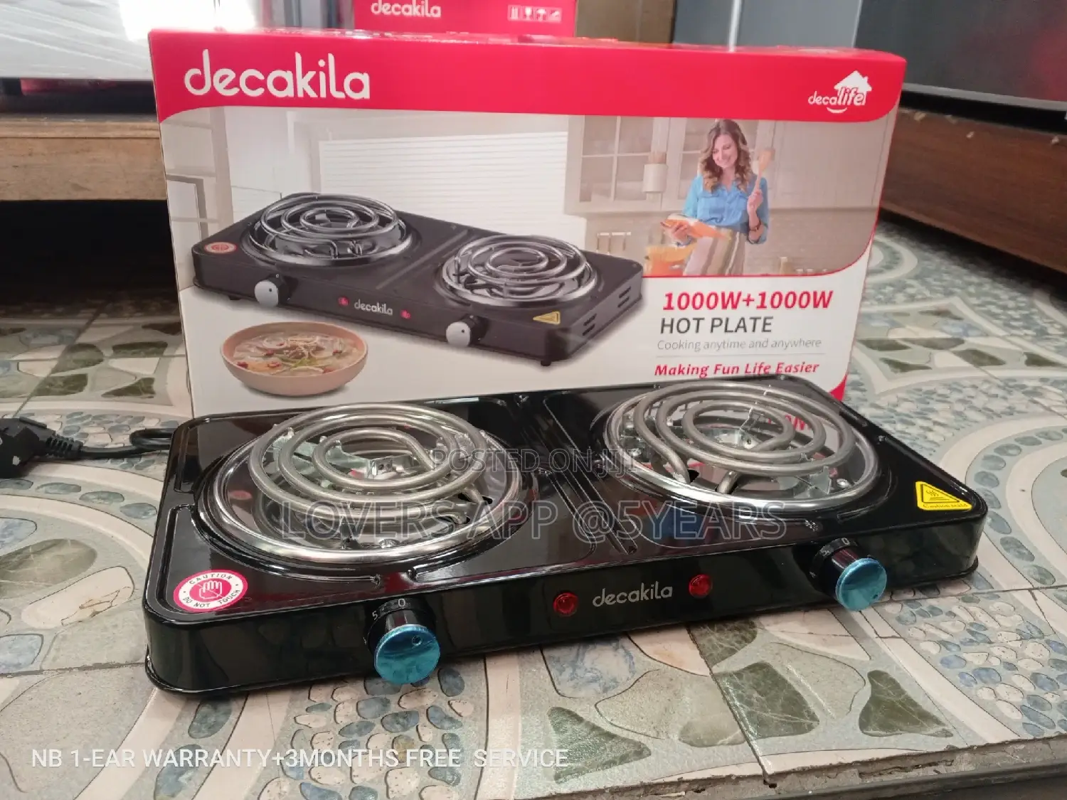 Decakila Double Hot Plate Double Hot 1000W+1000W Quality