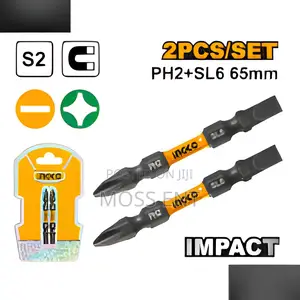 Impact Screwdriver Bits Ph+Sl 65mm 2pcs Set - Sdbim72hl665